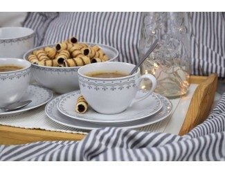 Чайный сервиз на 4 персоны 11 предметов Leander Hyggelyne серый 71160717-327C