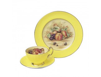 Чайный набор на 1 персону 3 предмета жёлтый Orchard Gold Oban Yellow