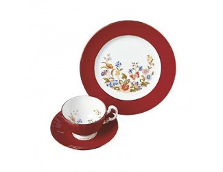 Чайный набор на 1 персону 3 предмета красный Cottage Garden Oban Red
