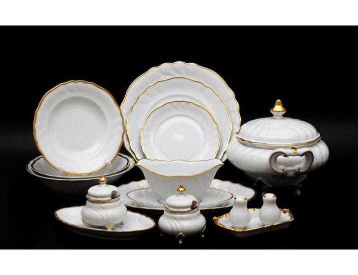 Столовый сервиз на 6 персон 30 предметов Weimar Porzellan Катарина Элеганс декор 0201