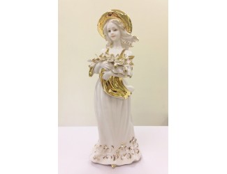 Статуэтка Леди с цветами 31см золото Sabadin Vittorio 143602