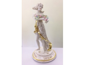 Статуэтка Девушка с цветами 38см золото Sabadin Vittorio 143692F