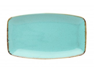 Блюдо прямоугольное 31*18см Porland Seasons Turquoise бирюзовый