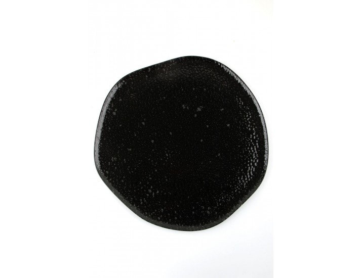 Тарелка 33cм с волнообразным краем Porland Seasons Black чёрный
