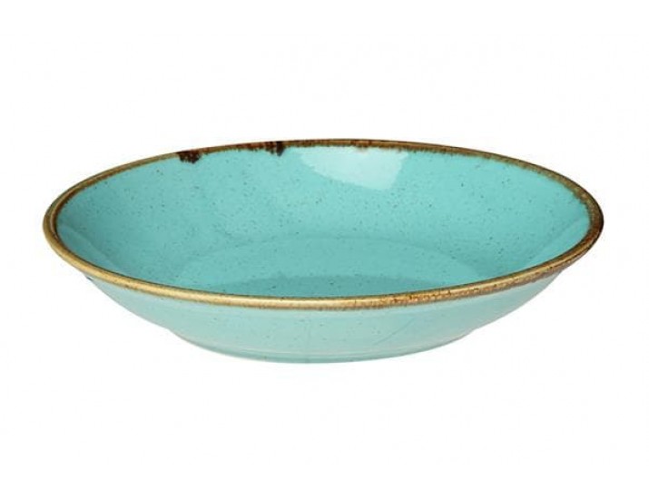 Тарелка глубокая 21см безбортовая Porland Seasons Turquoise бирюзовый