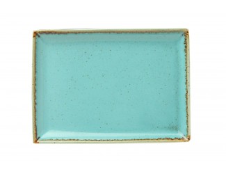 Блюдо прямоугольное 18*13см Porland Seasons Turquoise бирюзовый