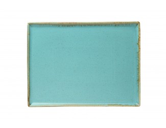 Блюдо прямоугольное 35*26см Porland Seasons Turquoise бирюзовый