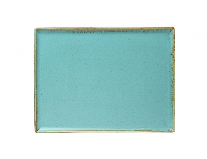 Блюдо прямоугольное 35*26см Porland Seasons Turquoise бирюзовый