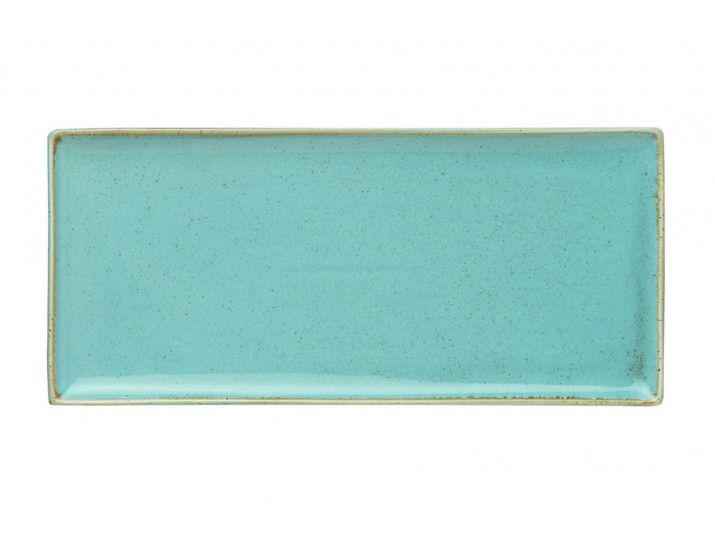 Блюдо прямоугольное 35*16см Porland Seasons Turquoise бирюзовый