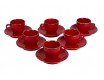 Набор кофейных пар на 6 персон 12 предметов 80мл Porland Seasons Red красный