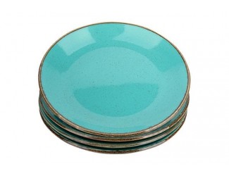 Набор тарелок 4шт 18см Porland Seasons Turquoise бирюзовый
