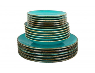Столовый сервиз на 6 персон 18 предметов Porland Seasons Turquoise бирюзовый