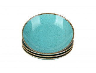 Набор тарелок суповых 2шт 21см 500мл Porland Seasons Turquoise бирюзовый