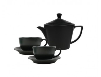 Чайный сервиз на 2 персоны 5 предметов Porland Seasons Black чёрный