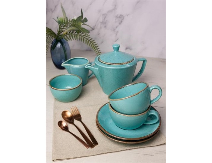 Чайный сервиз на персоны 7 предметов Porland Seasons Turquoise бирюзовый