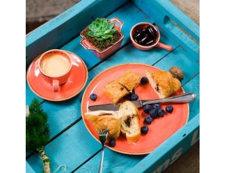 Набор тарелок 4шт 24см Porland Seasons Orange оранжевый Набор тарелок 4шт 24см Porland Seasons Orange оранжевый