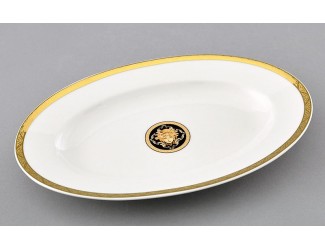 Блюдо для гарнира овальное 22см Leander Сабина Золотая лента (Версаче) декор A126 02111735-A126 