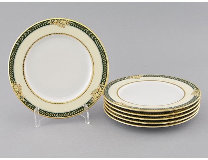Набор тарелок мелких 6шт 25см Leander Сабина Фрукты на зелёной ленте декор 0711