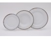 Набор тарелок 18 предметов Leander Сабина Отводка платина, декор 0011