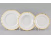 Набор тарелок 18 предметов Leander Сабина Отводка золото декор 0511