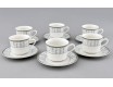 Набор чайных пар на 6 персон 12 предметов 0,20л Leander Сабина Серый орнамент декор 1013