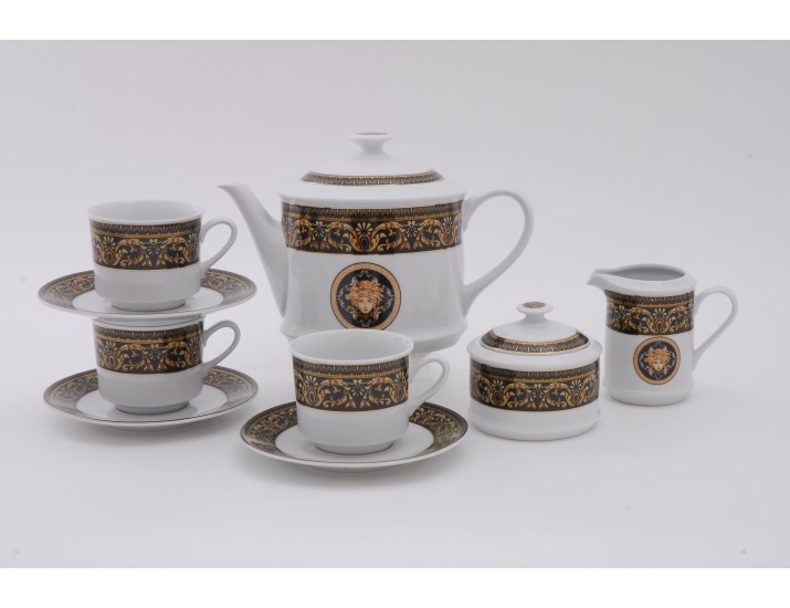 Сервиз чайный 27 предметов 12 персон Leander Сабина Версаче декор 172B