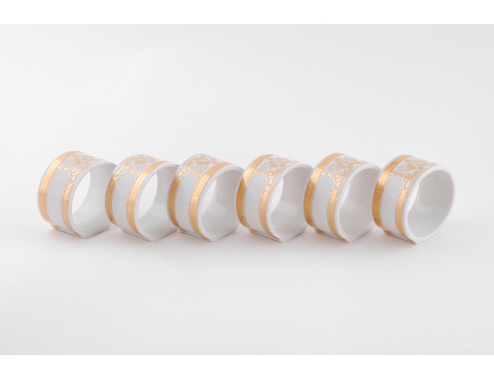 Набор колец для салфеток 6шт Leander Сабина Золотая лента (Версаче) декор A126 02164611-A126