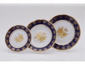 Набор тарелок 18 предметов Leander Мэри-Энн Золотая роза декор 0431