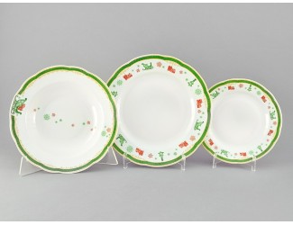 Набор тарелок 18 предметов Leander Мэри-Энн Рождество Новогодняя коллекция Олени 03160119-2573