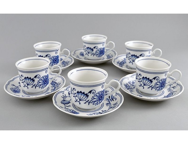 Набор чайных пар на 6 персон 12 предметов 200мл 6шт Leander Мэри-Энн Гжель (Луковый рисунок) декор 0055