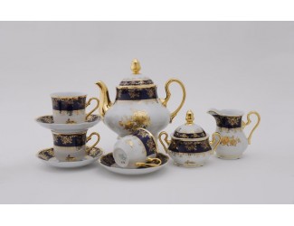 Сервиз чайный 15 предметов 6 персон Leander Мэри-Энн Золотая роза декор 0431 03160725-0431