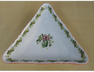 Салатник треугольный 21 см Leander Мэри-Энн, Шишки Новогодняя коллекция