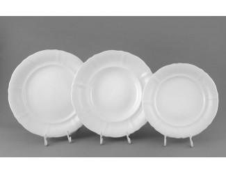 Набор тарелок 18 предметов Leander Соната Белый узор 07160119-3001