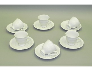 Набор кофейных пар на 6 персон 12 предметов Leander Соната Императорский декор 0000 07160414-0000