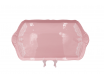 Поднос четырехугольный граненый 28см Leander Соната Белый узор розовый фарфор декор 3001 07211641-3001