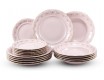 Набор тарелок 18 предметов Leander Соната Мелкие цветы декор 0158 розовый фарфор 07260119-0158