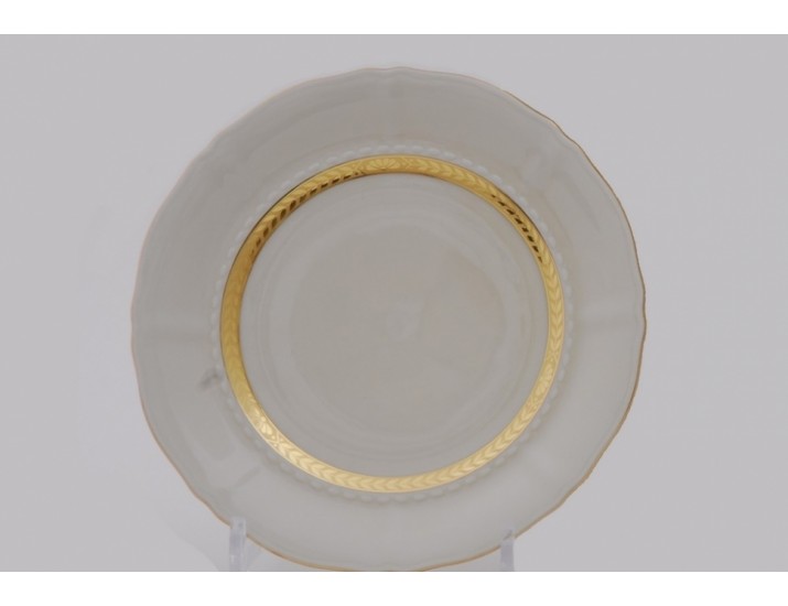 Набор тарелок десертных 6шт 19см Leander Соната декор 1239 Золотая лента слоновая кость 07560319-1239