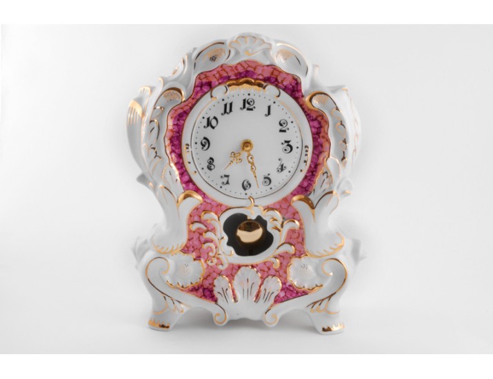 Часы каминные 32см Leander Розовый мрамор