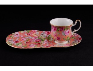 Сервиз чайный для завтрака из 2 предметов Leander Моника Яркие цветы