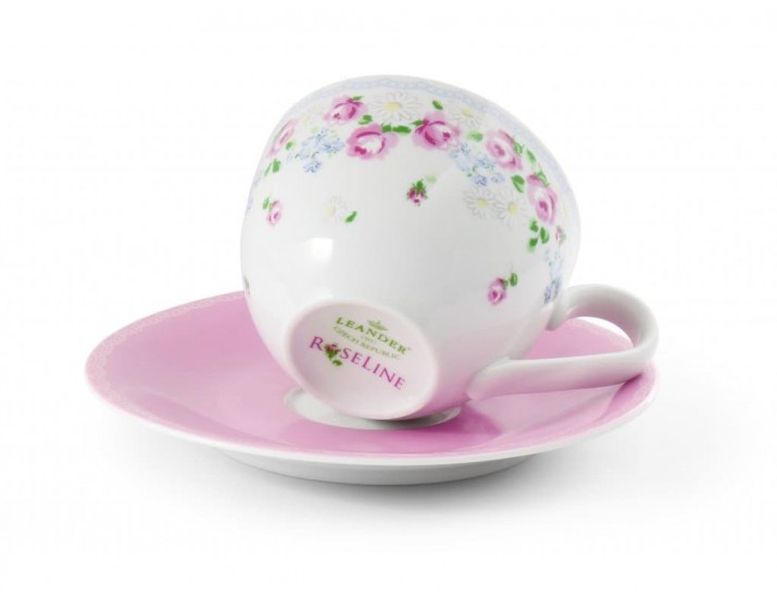 Чайная пара 200мл Leander Roseline с розовым блюдцем 71120425-3280B