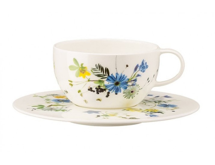 Чашка чайно-кофейная с блюдцем Rosenthal Альпийские цветы 300 мл