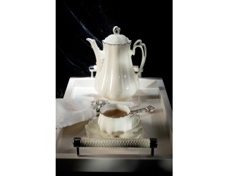 Сервиз чайный на 12 персон 27 предметов 200мл  Leander Виктория мокко