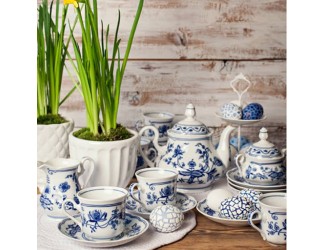 Кружка 500мл Leander Соната Гжель (Луковый рисунок) декор 0055 03114017-0055 Кружка 500мл Leander Соната Гжель (Луковый рисунок) декор 0055 03114017-0055