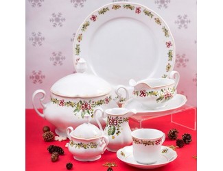 Сервиз столовый на 6 персон 24 предмета Leander Мэри-Энн Новогодняя коллекция Шишки 2571 Сервиз столовый на 6 персон 24 предмета Leander Мэри-Энн Новогодняя коллекция Шишки 2571