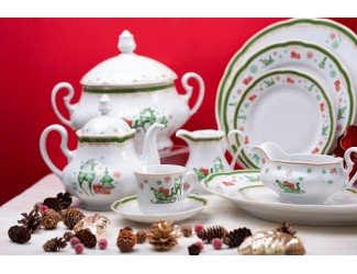 Набор тарелок 18 предметов Leander Мэри-Энн Рождество Новогодняя коллекция Олени 03160119-2573