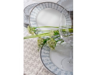 Сервиз столовый 43 предмета 12 персон Leander Сабина Серый орнамент 1013 Сервиз столовый 43 предмета 12 персон Leander Сабина Серый орнамент 1013