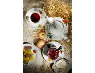 Масленка граненная 0,25кг Leander Мэри-Энн Фруктовый сад декор 080H 03122316-080H