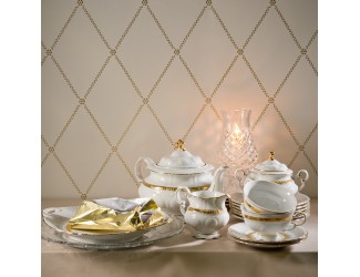 Молочник высокий 0,10л Leander Соната Отводка золото декор 1139 07110813-1139