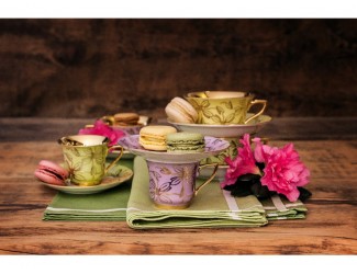 Кофейная пара высокая 50мл Leander Виндзор зелёная 13120413-B341 Кофейная пара высокая 50мл Leander Виндзор зелёная 13120413-B341