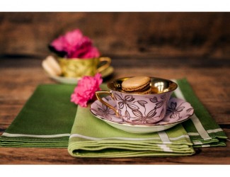 Кофейная пара низкая 100мл Leander Виндзор сиреневая 13120424-G341 Кофейная пара низкая 100мл Leander Виндзор сиреневая 13120424-G341